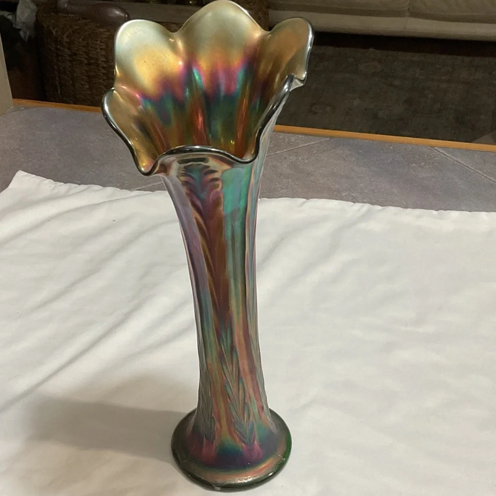Fenton Iridescent Rainbow Vase